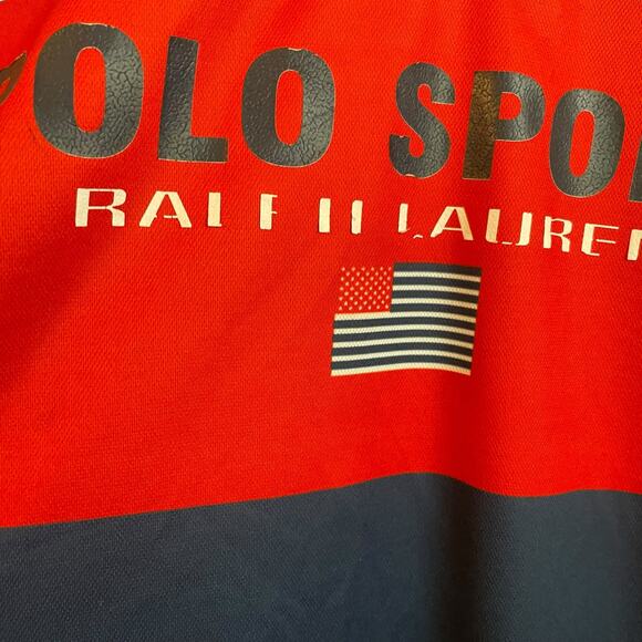 Ralph Lauren Polo Sport Mens Polo Shirt Color Block Logo Sport Soccer Athlete - Picture 4 of 9